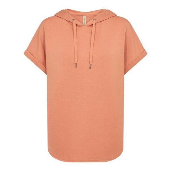 NWT SOYA CONCEPT Banu 143 Papaya Modal Short Sleeve Sweatshirt - Picture 1 of 2